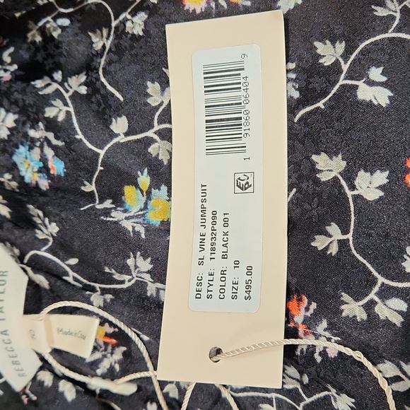 Rebecca Taylor SL Vine Jumpsuit - Size 10 - Picture 11 of 14